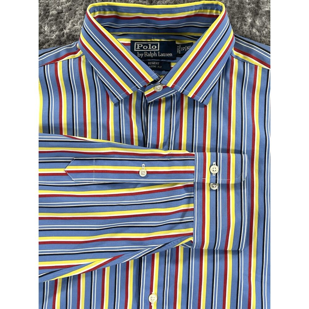 Vintage Polo Ralph Lauren Shirt Men XL Pastel Regent Button Up Casual Preppy